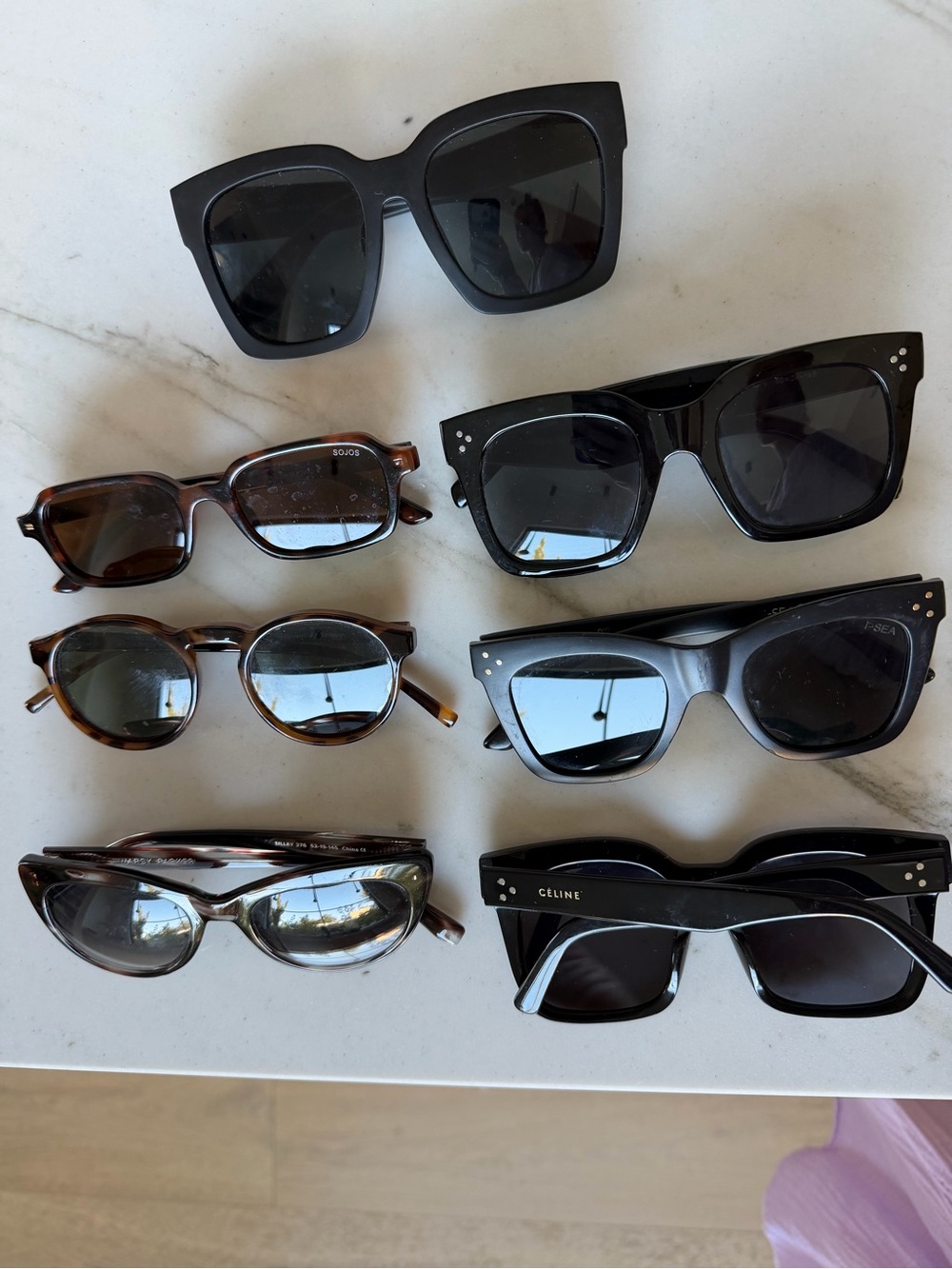 Lot of 7 sunglasses including Warby Parker